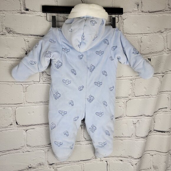 First Impressions Blue Infant Snowsuit 6-9 Months Onesie Romper Snow Winter - Picture 8 of 9